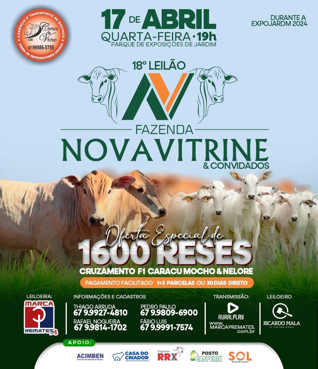 18º Leilão Fazenda Novavitrine & Convidados